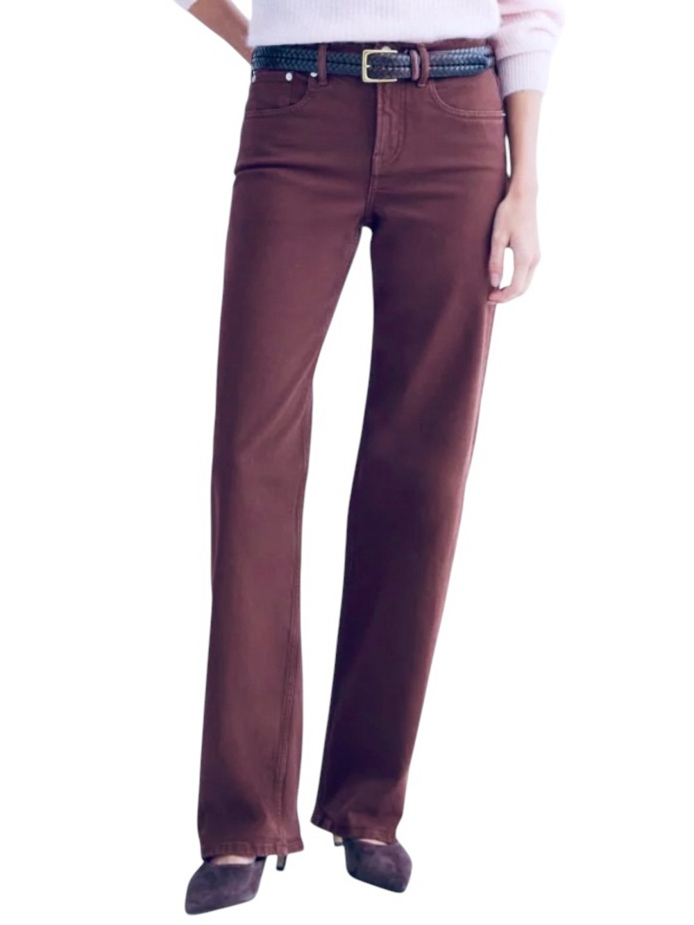 Everlane jeans Column burgundy colored denim 29 Long straight leg